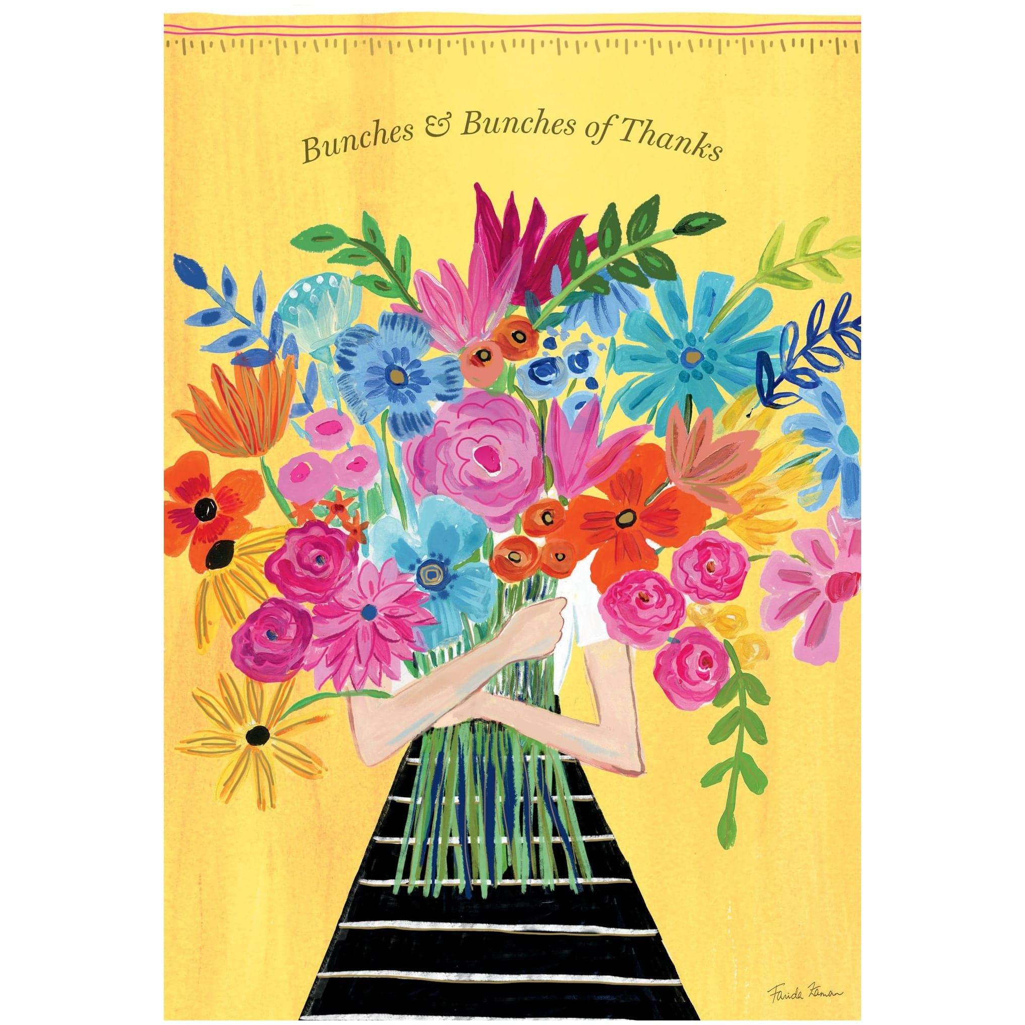 Pictura Bunches & Bunches Thank You Card from the Everyday Cards collection featuring floral design and thank you message.